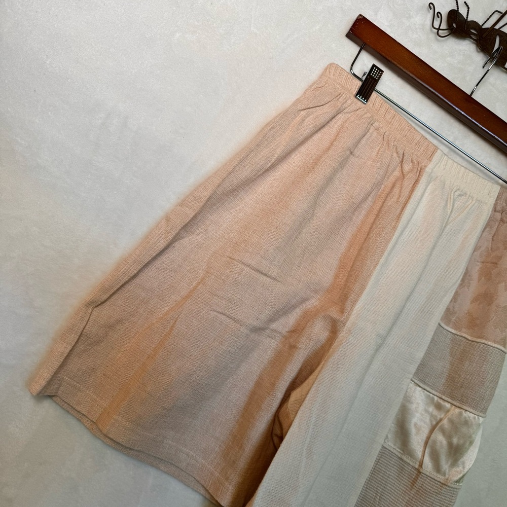 Nooshin Color Block Elastic Waist Linen Blend Sho… - image 4